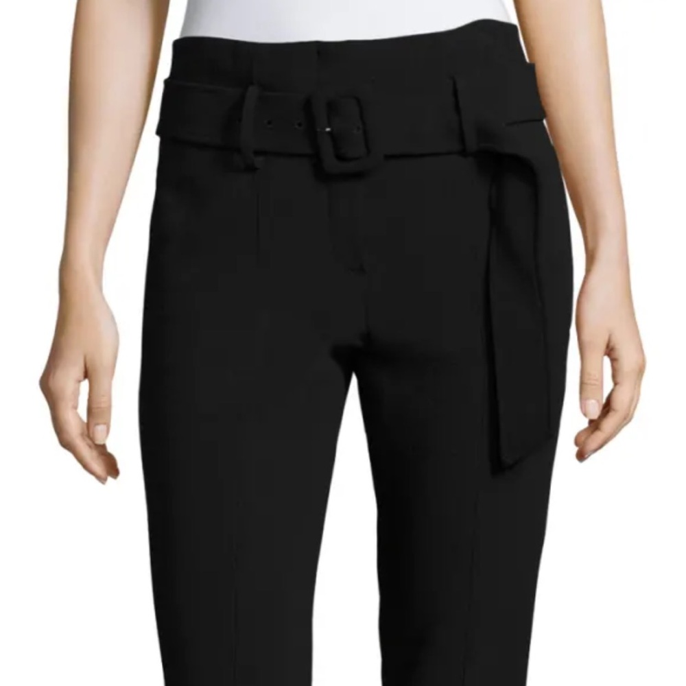 NWT Theory Belted Cigarette Black Fixture Ponte Pants size 12